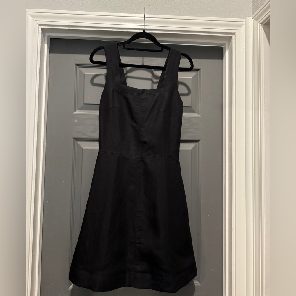 COS Chic Black Square-Neck Mini Dress